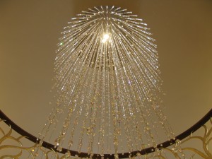 Wasserfall aus Swarovski Kristallen